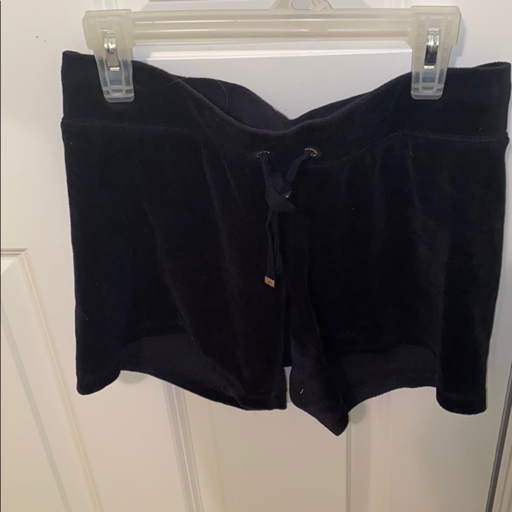 Juicy couture black velvet shorts